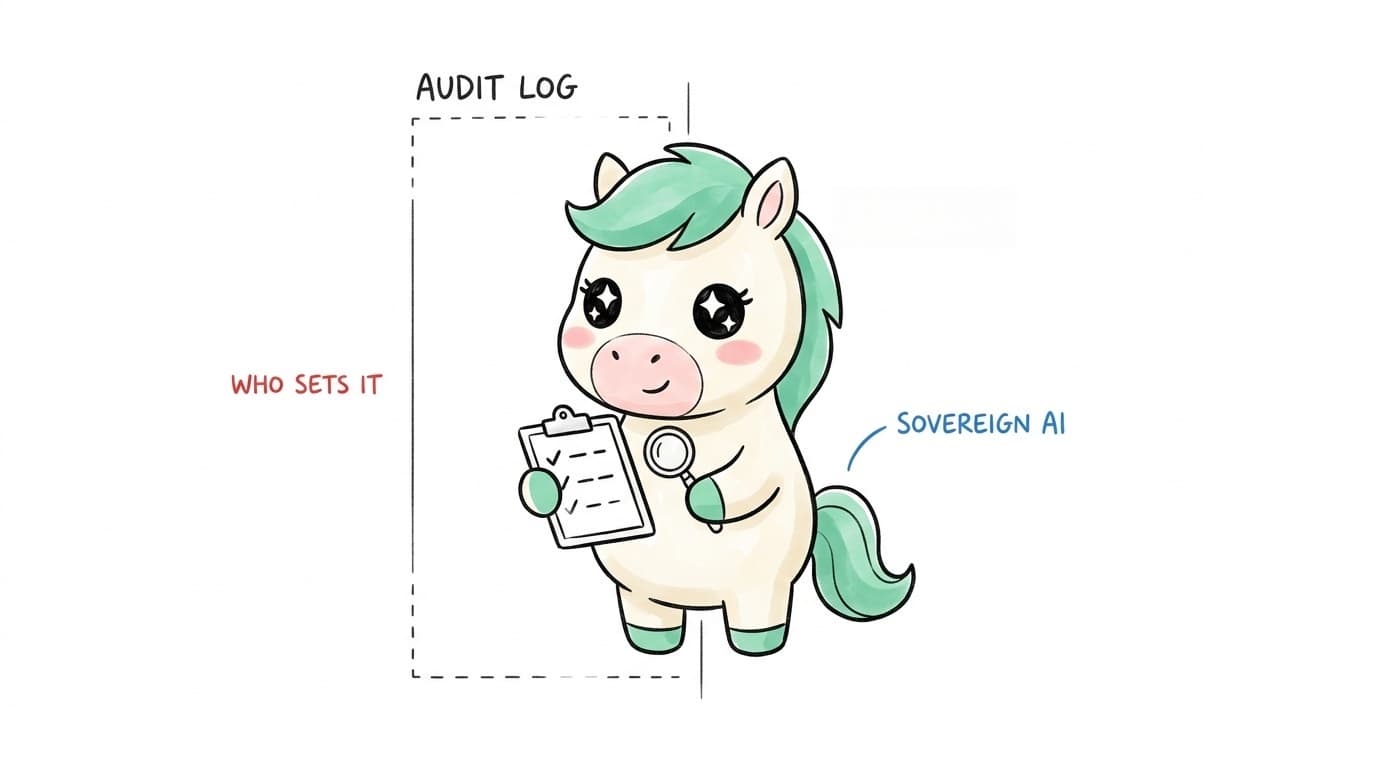 Illustration: who defines, audits and backstops the boundary — keep the log in your own hands