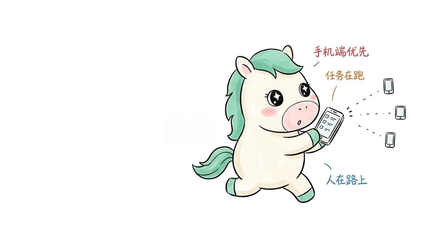 插画:手机端调度千台设备