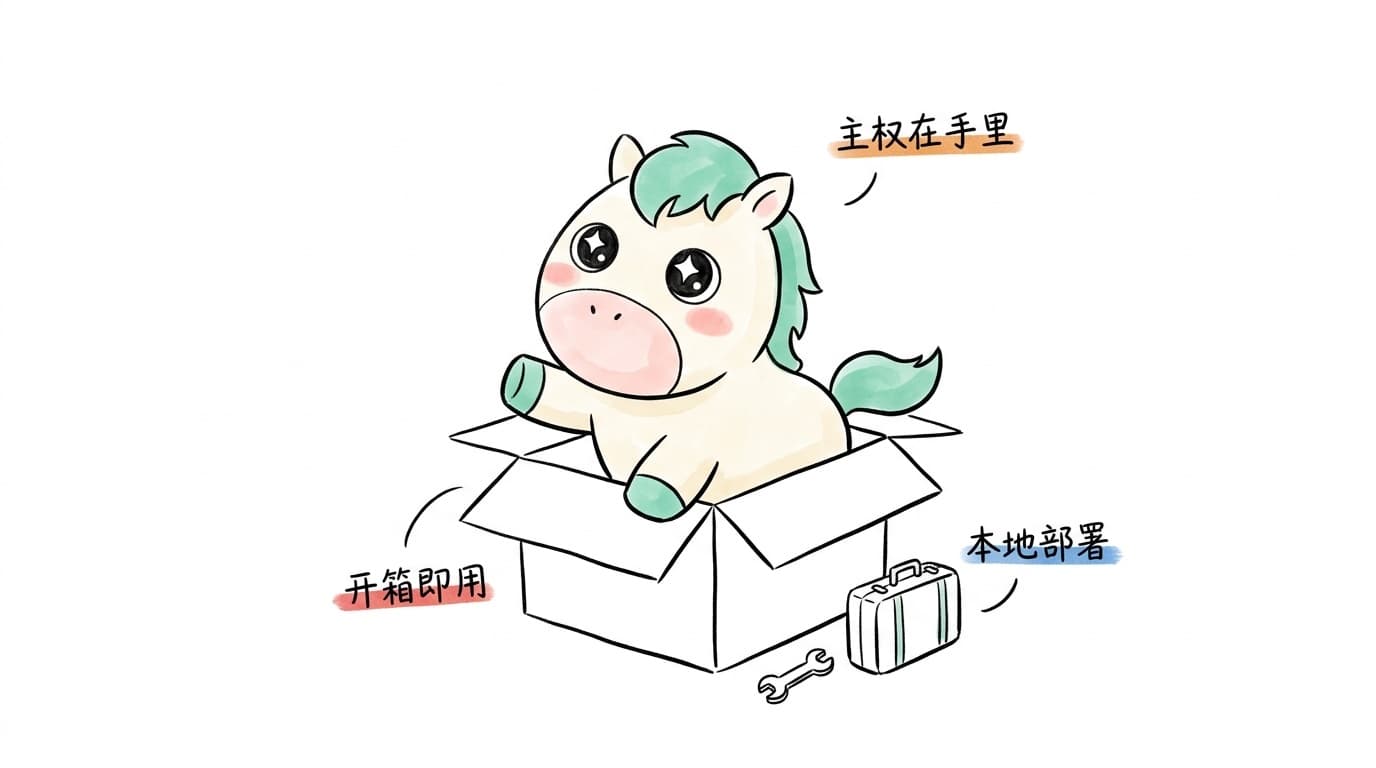 插画:开箱即用,主权在手里,本地部署