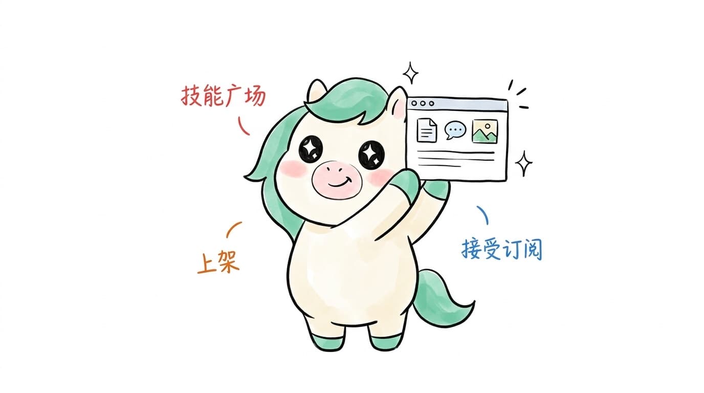 插画:技能广场,上架,接受订阅