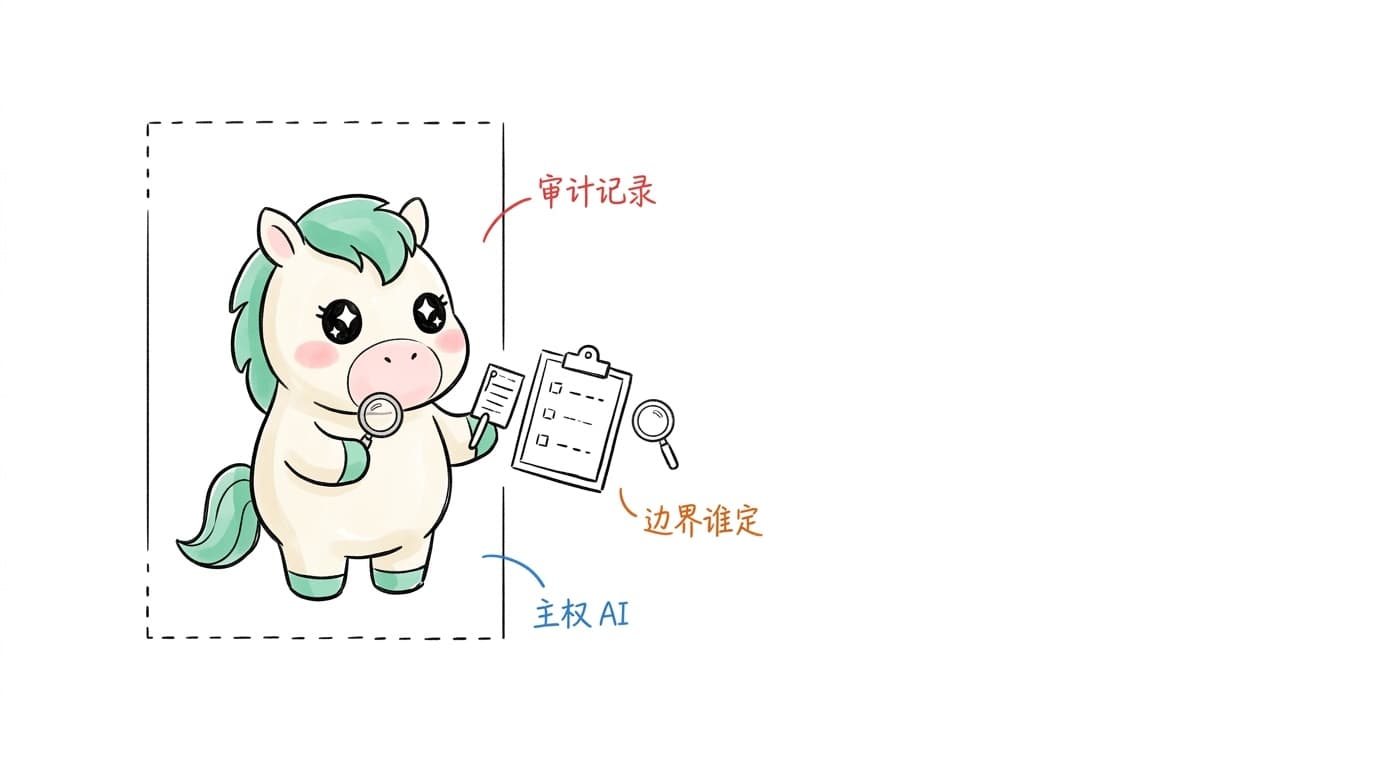 插画:审计记录,边界谁定,主权AI