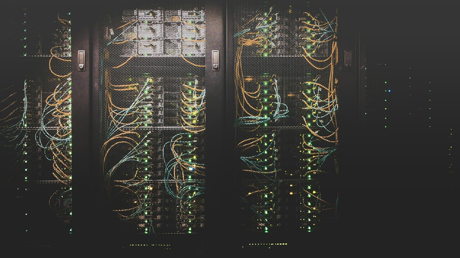 Server racks and cabling inside a data center